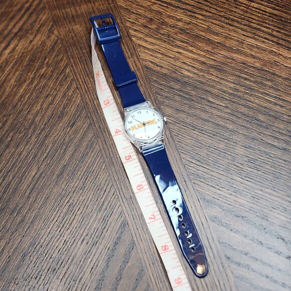Planters Retro Style Watch With Navy Blue Band & Clear Case - Picture 4 of 5